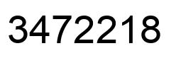 Number 3472218 black image