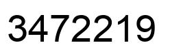 Number 3472219 black image