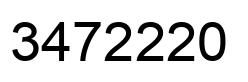 Number 3472220 black image