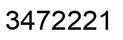 Number 3472221 black image