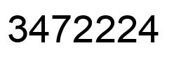 Number 3472224 black image