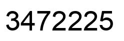 Number 3472225 black image