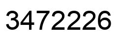 Number 3472226 black image