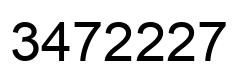 Number 3472227 black image