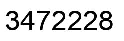 Number 3472228 black image