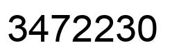 Number 3472230 black image