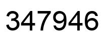 Number 347946 black image