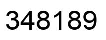Number 348189 black image