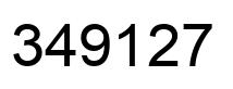 Number 349127 black image