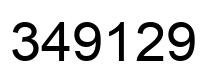 Number 349129 black image