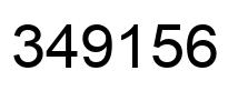Number 349156 black image