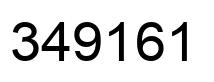 Number 349161 black image