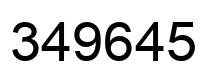Number 349645 black image