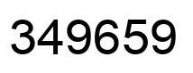 Number 349659 black image