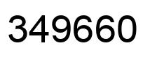 Number 349660 black image