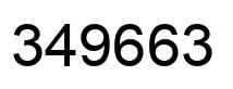Number 349663 black image