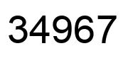 Number 34967 black image