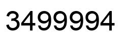 Número 3499994 imagen negro