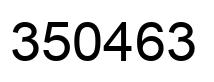 Number 350463 black image