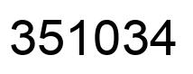 Number 351034 black image