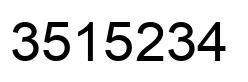 Número 3515234 imagen negro