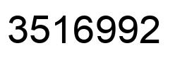 Number 3516992 black image