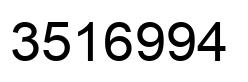 Number 3516994 black image