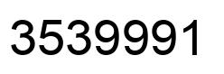 Number 3539991 black image