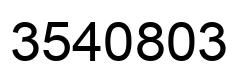 Number 3540803 black image