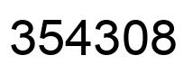 Number 354308 black image