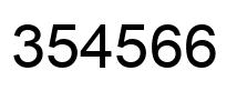 Number 354566 black image