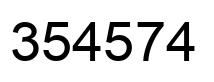 Number 354574 black image