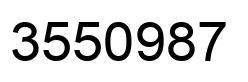 Number 3550987 black image