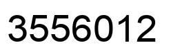 Number 3556012 black image