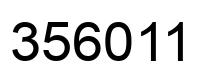Number 356011 black image