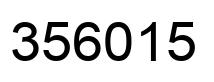 Number 356015 black image