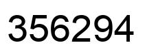 Number 356294 black image