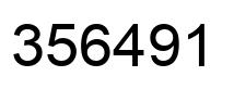 Number 356491 black image