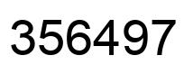 Number 356497 black image