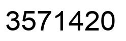 Number 3571420 black image