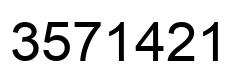 Number 3571421 black image