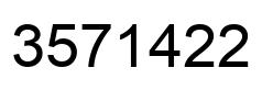 Number 3571422 black image