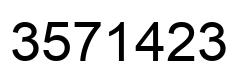 Number 3571423 black image