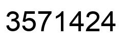 Number 3571424 black image