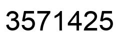 Number 3571425 black image
