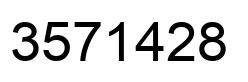 Number 3571428 black image