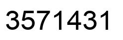 Number 3571431 black image