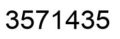 Number 3571435 black image