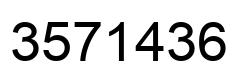 Number 3571436 black image