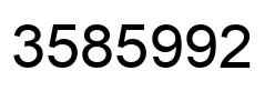 Number 3585992 black image